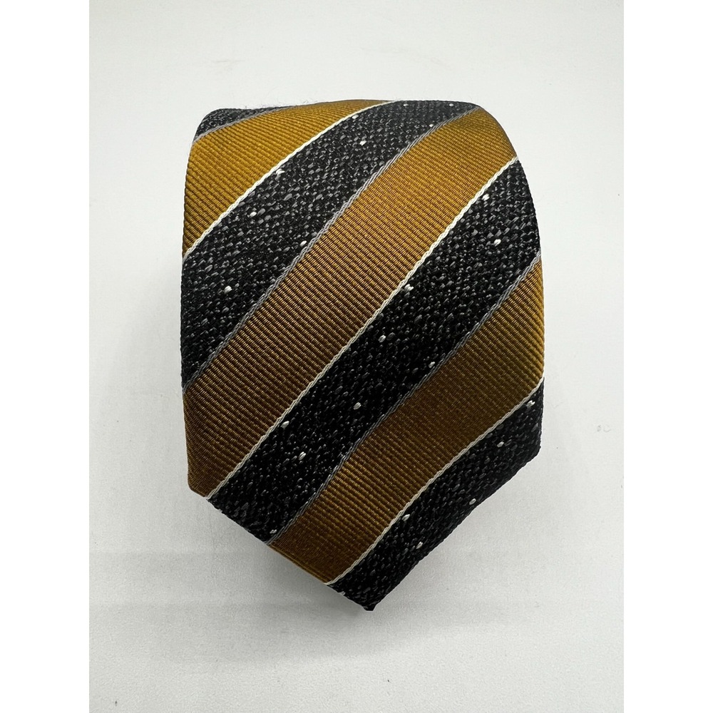 BOSS Hugo Boss Tie Mens Multicolor Silk Striped Italy Formal W:2.375" L:59"